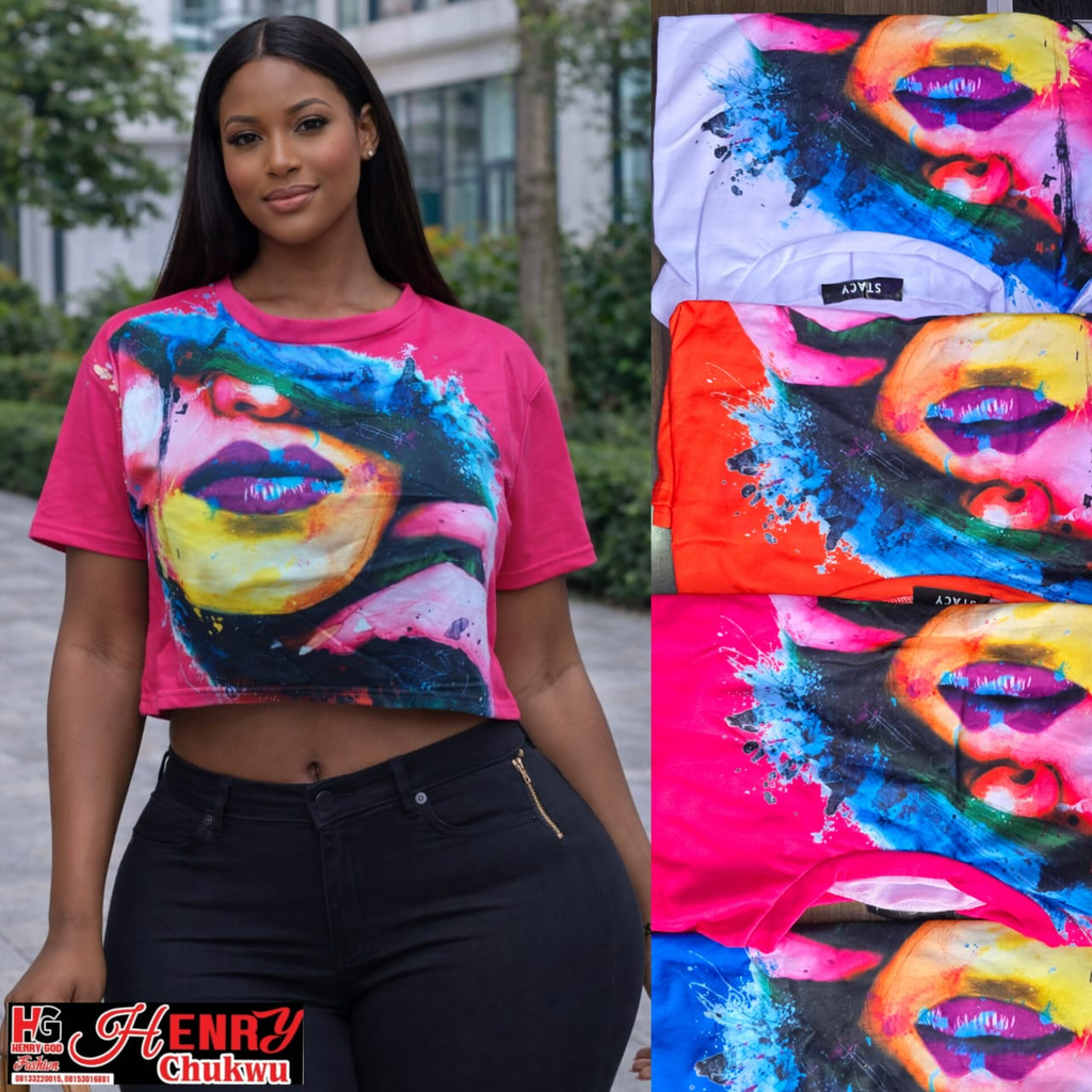STACY KISS CROP BASIC TOP