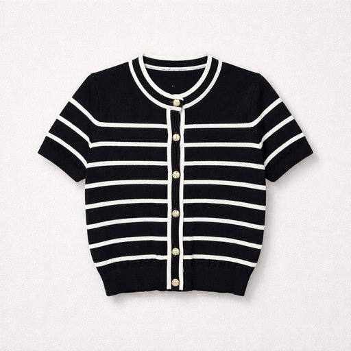 Knitted Female Basic Top (Long/Short Sleeve)